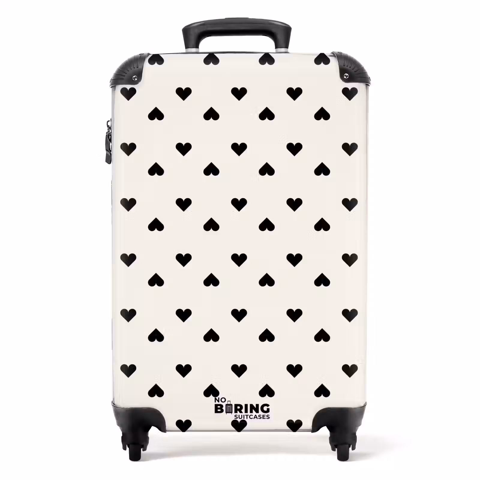 Valise - Coeurs de Saint Valentin en losange noir — 1