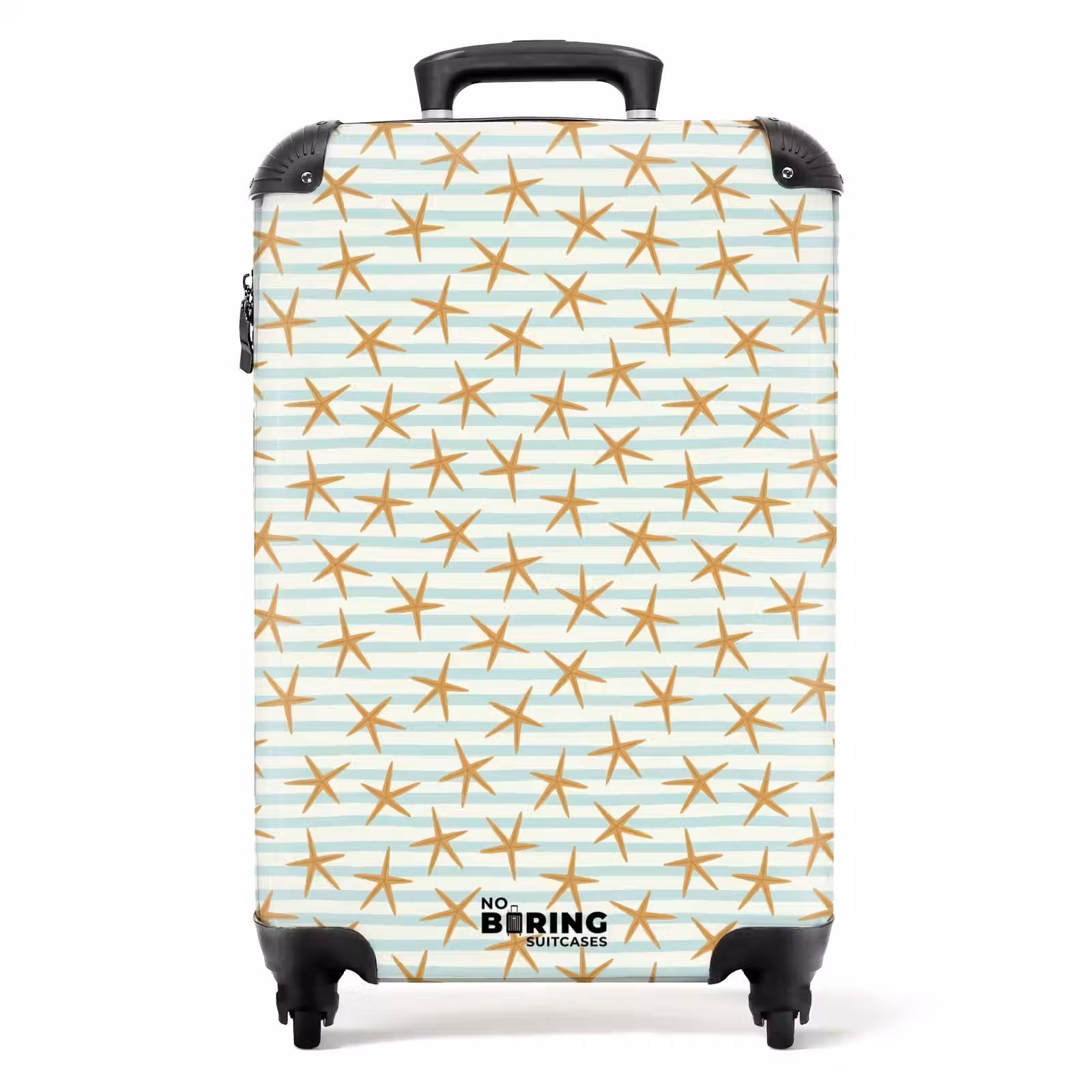 Valise - Étoile de mer avec motif à rayures bleu — 1
