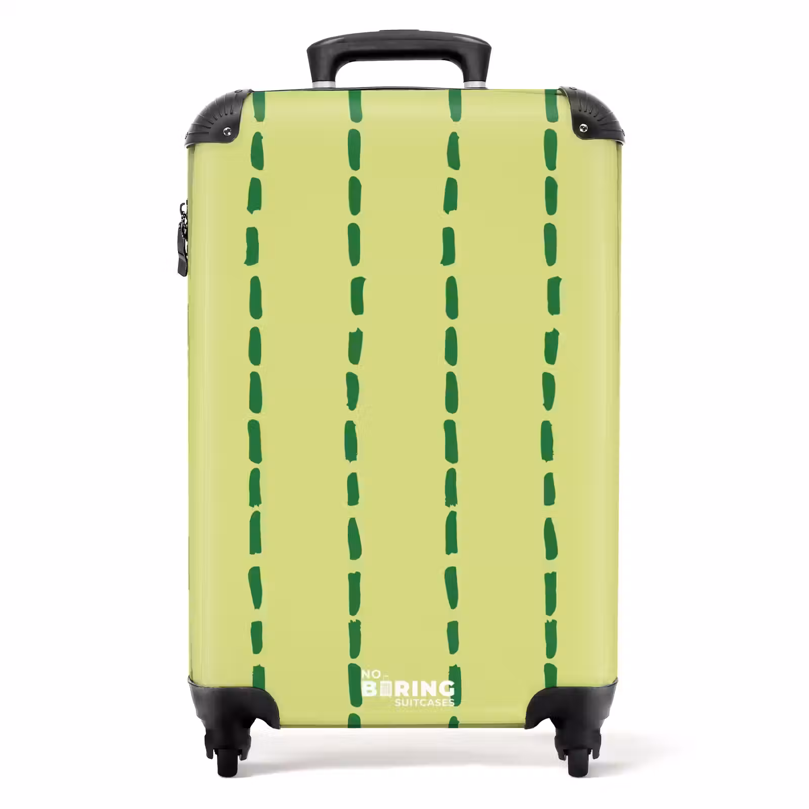 Valise - Fond vert citron avec bandes vertes foncées — 1
