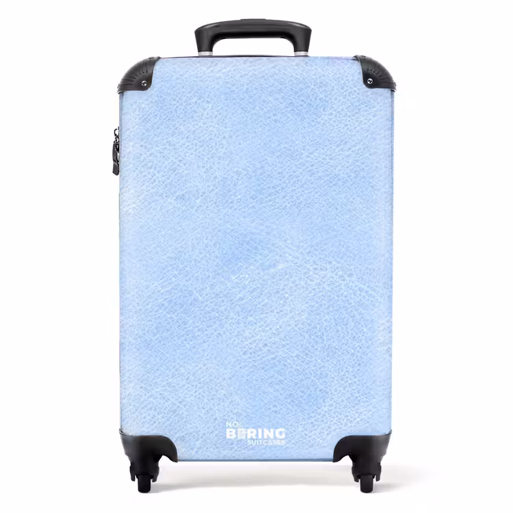 Valise - Aspect cuir bleu clair — 1