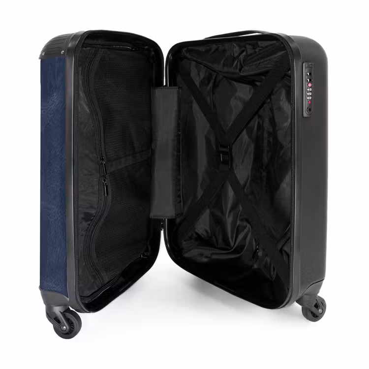 Valise - Aspect cuir bleu foncé — 4