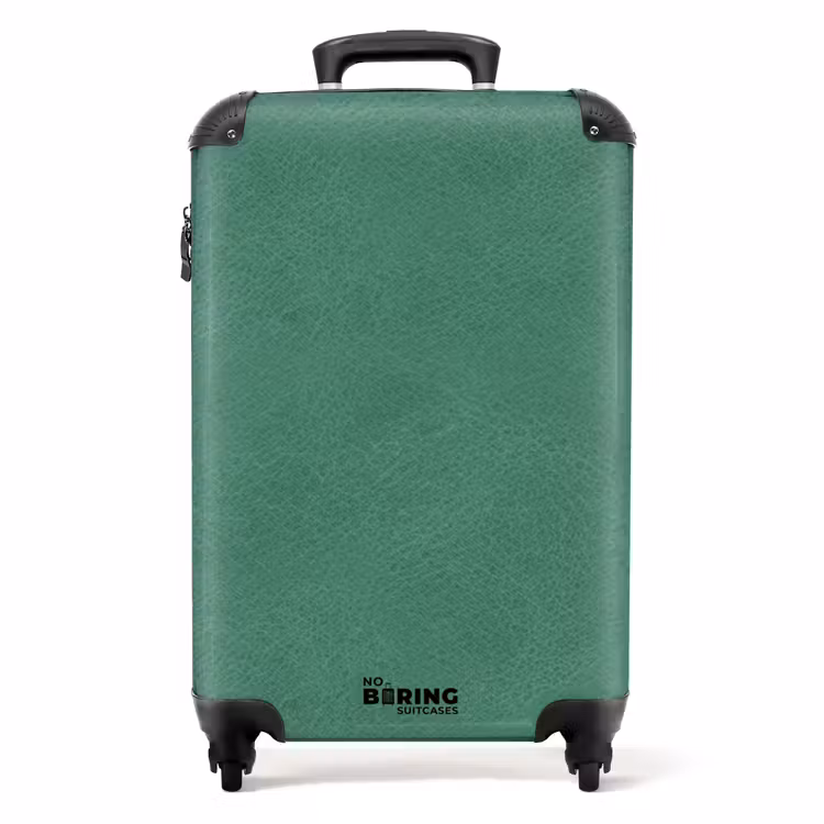 Valise - Aspect cuir bleu vert — 1