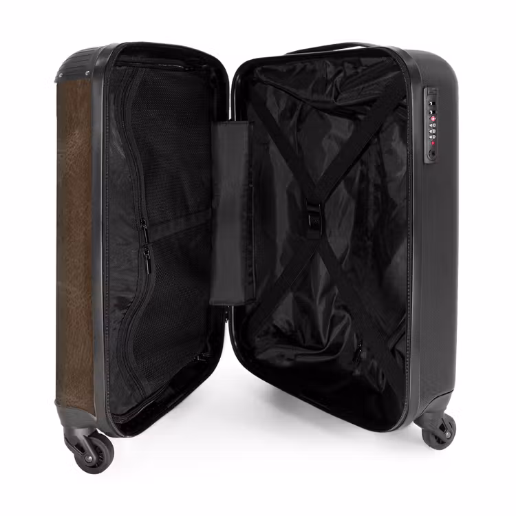 Valise - Aspect cuir brun foncé — 4