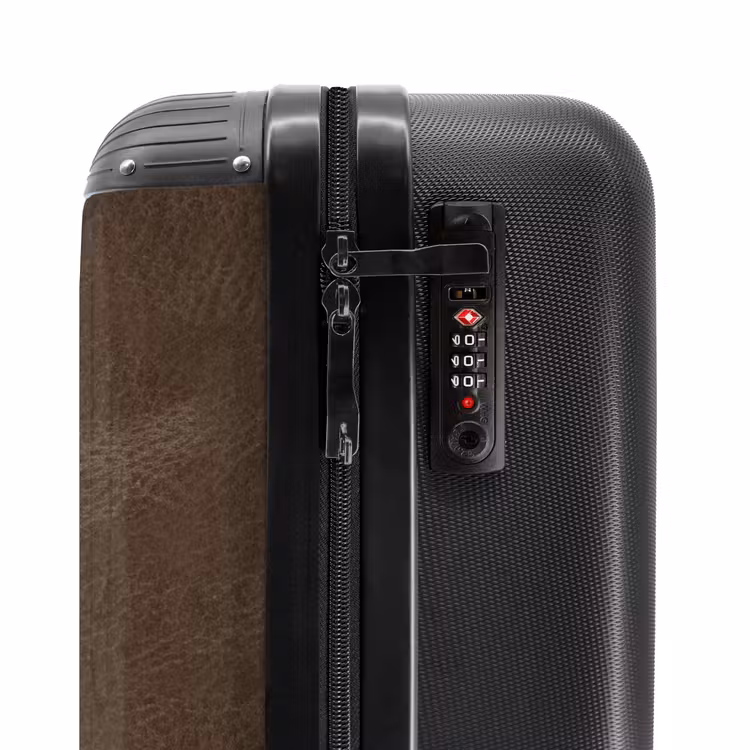 Valise - Aspect cuir brun foncé — 5