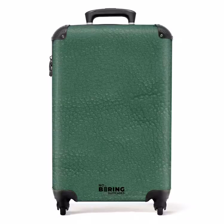 Valise - Aspect cuir de couleur verte — 1