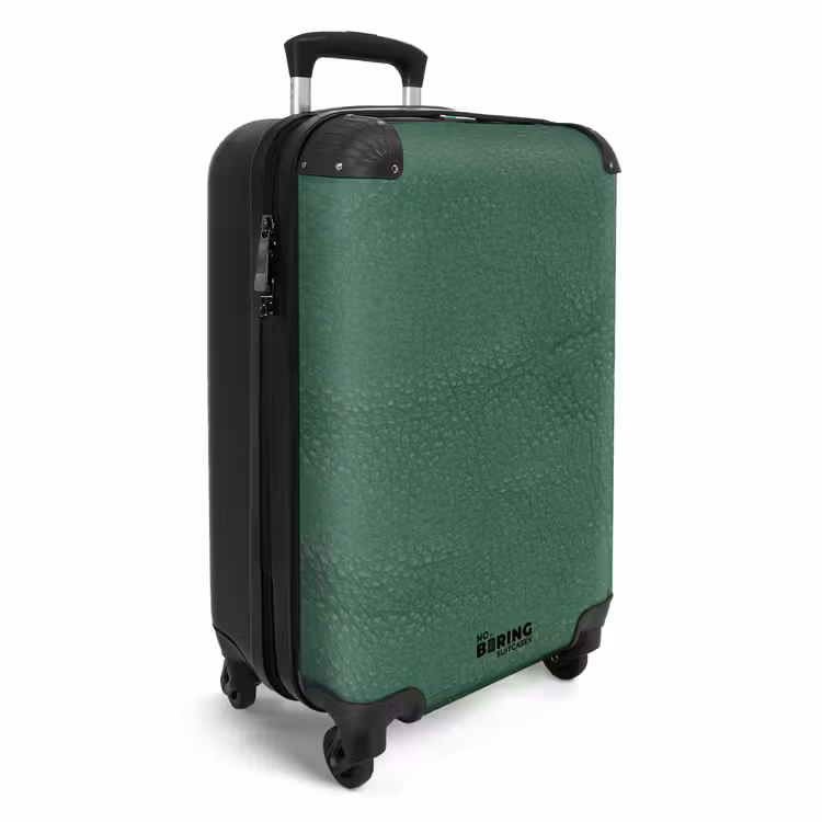 Valise - Aspect cuir de couleur verte — 2