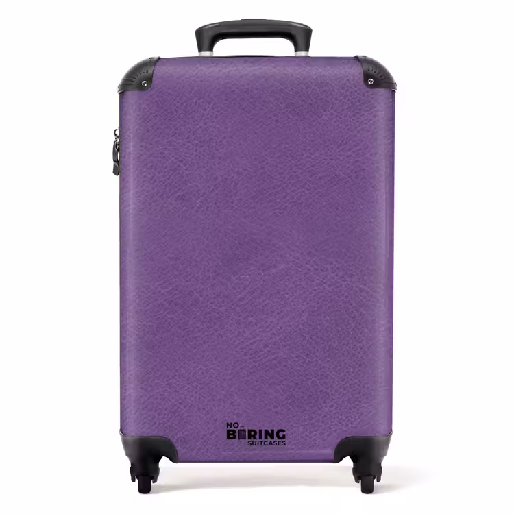 Valise - Aspect cuir lilas violet — 1