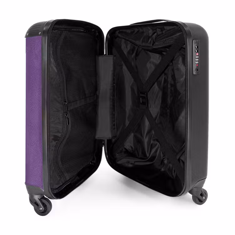 Valise - Aspect cuir lilas violet — 4