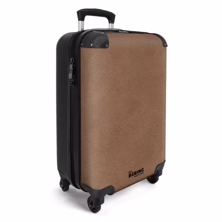 Valise - Aspect cuir marron clair — 2