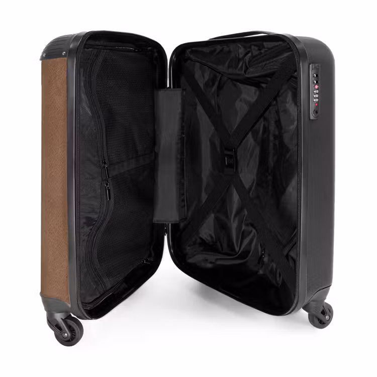 Valise - Aspect cuir marron clair — 4