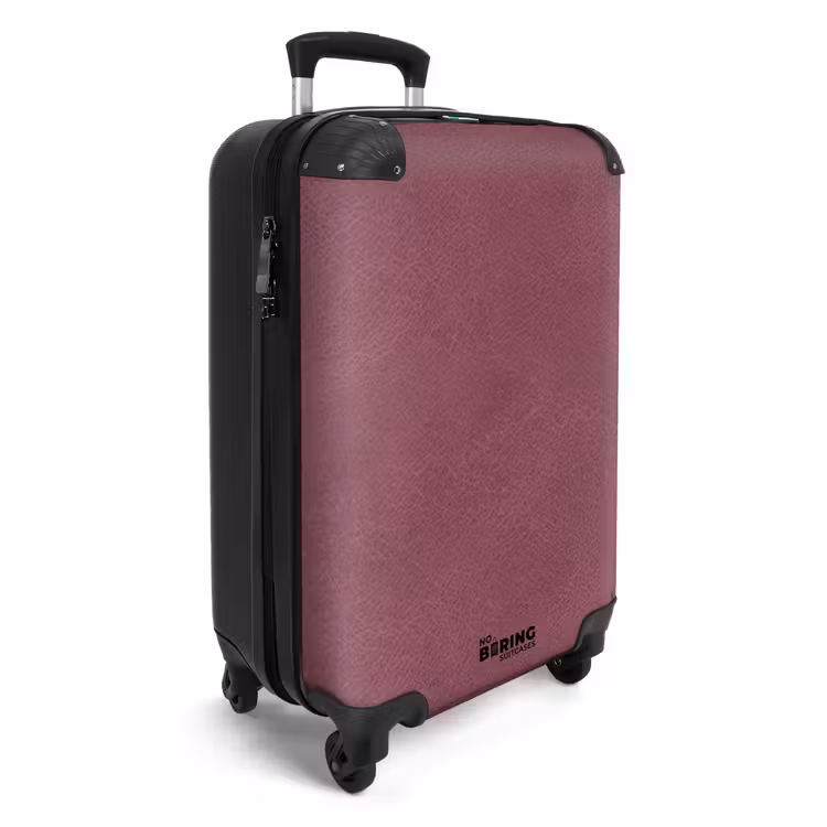 Valise - Aspect cuir rose foncé — 2
