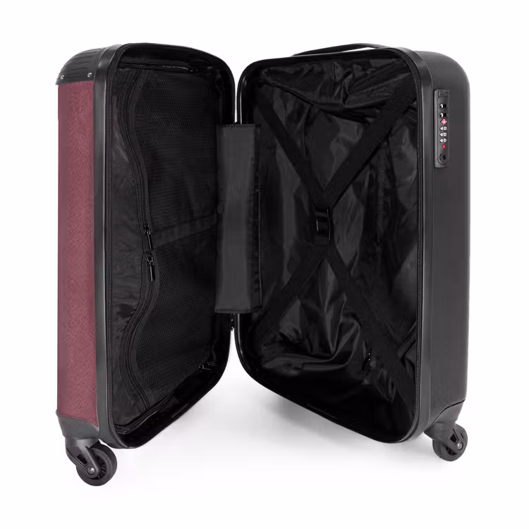 Valise - Aspect cuir rose foncé — 4