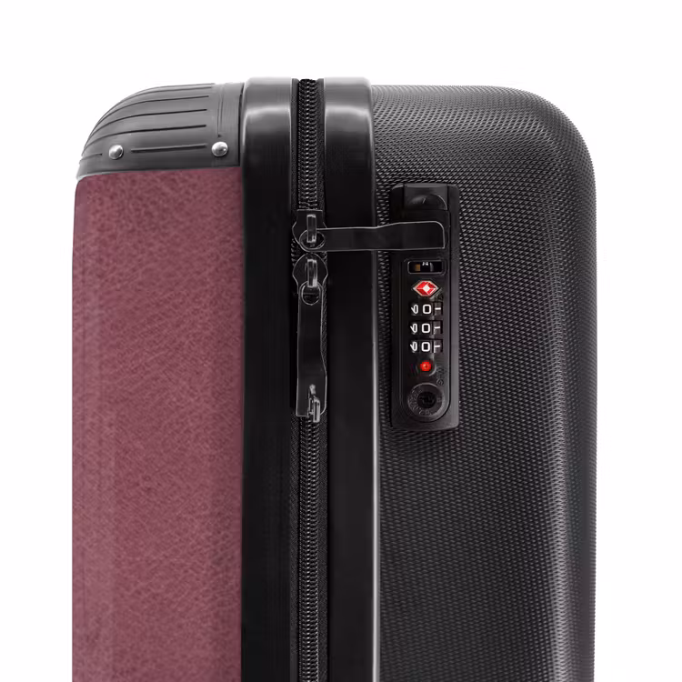 Valise - Aspect cuir rose foncé — 5