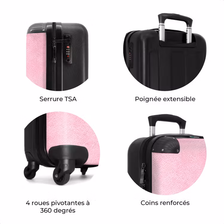 Valise - Aspect cuir rose pâle — 7