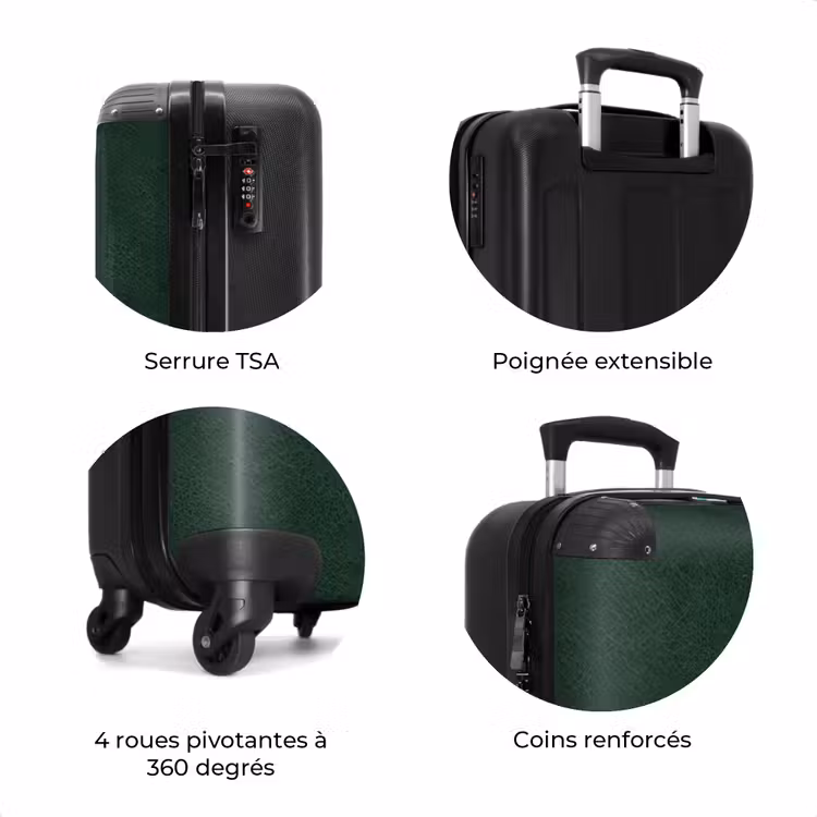 Valise - Aspect cuir vert mousse — 7