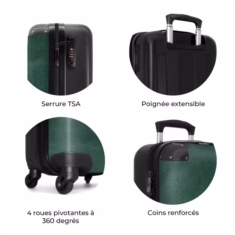 Valise - Aspect cuir vert moyen — 7