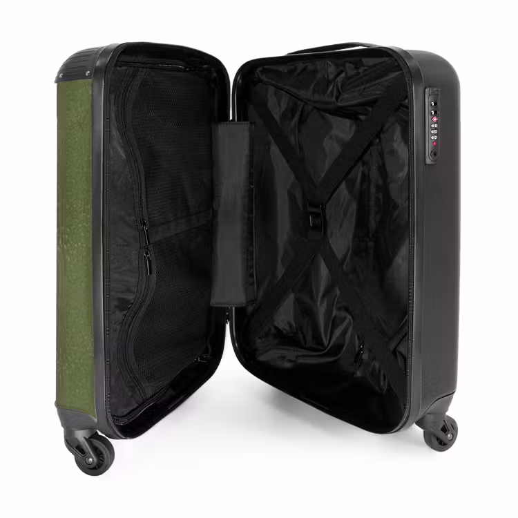 Valise - Aspect cuir vert pomme — 4