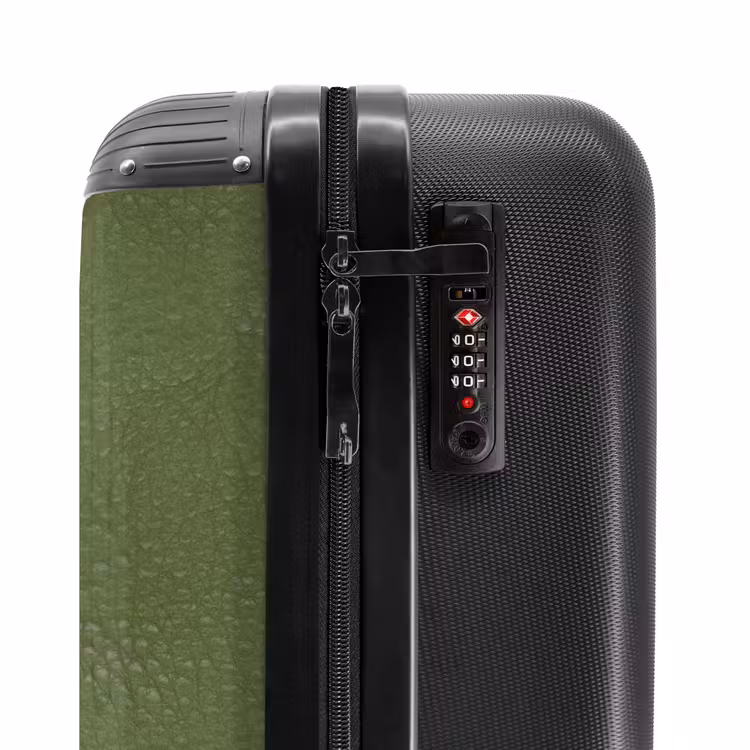 Valise - Aspect cuir vert pomme — 5