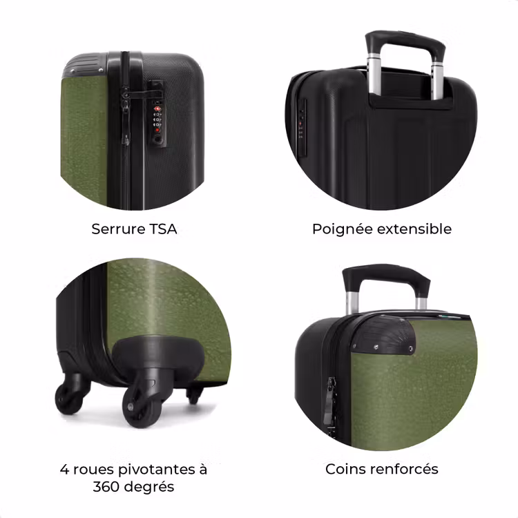 Valise - Aspect cuir vert pomme — 7