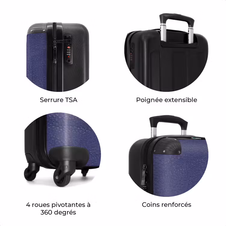 Valise - Aspect cuir violet lavande — 7