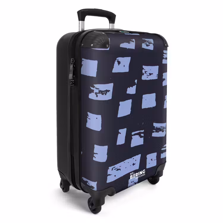 Valise - Blocs bleus sur fond bleu foncé — 2