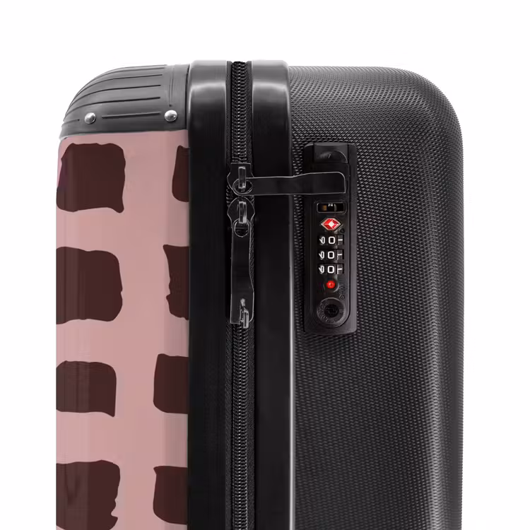 Valise - Blocs de couleur marron foncé sur fond vieux rose — 6