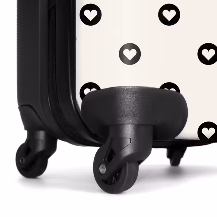 Valise - Cercle de cœurs de la Saint-Valentin noir et blanc — 7