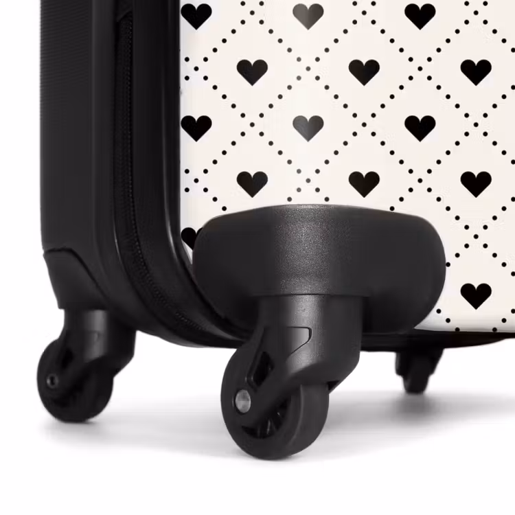 Valise - Coeurs de la Saint-Valentin à carreaux noir et blanc — 7