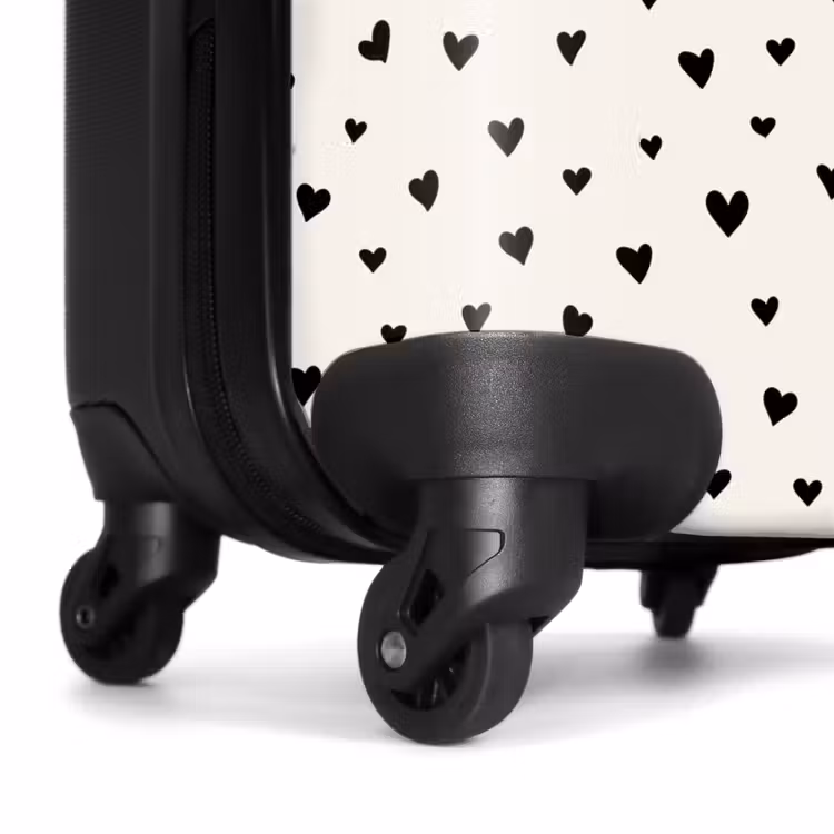 Valise - Coeurs de la Saint-Valentin à motifs dispersés noir — 7
