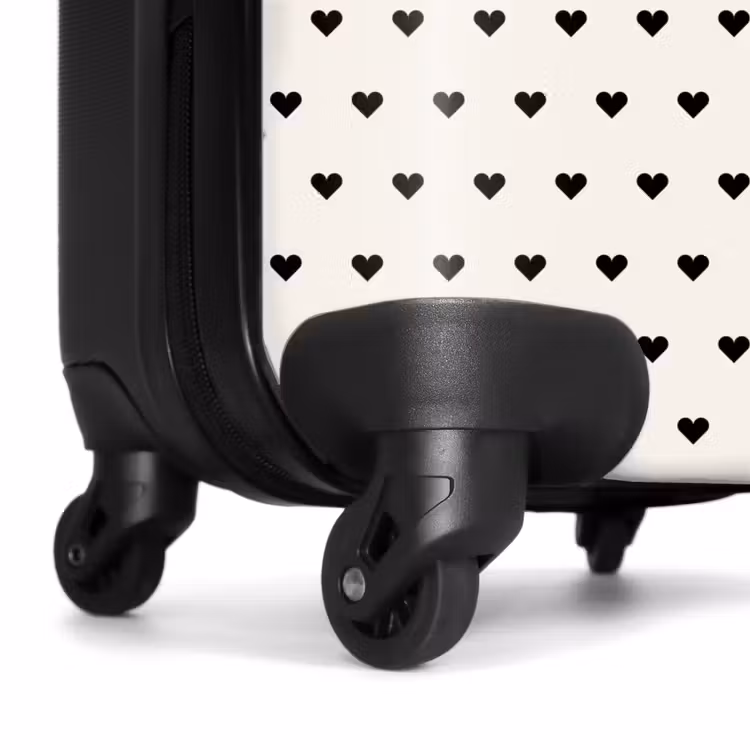 Valise - Coeurs de la Saint-Valentin en noir et blanc — 7