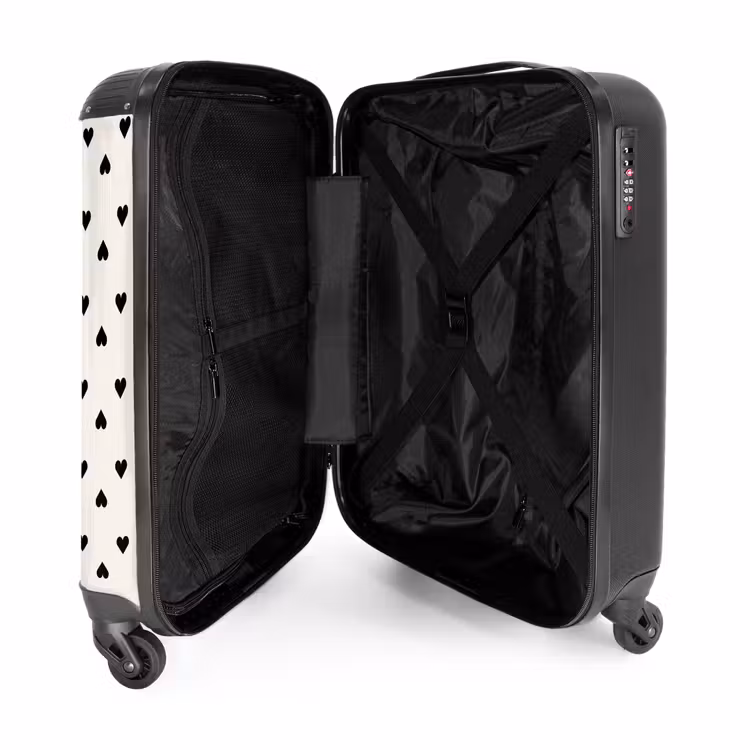 Valise - Coeurs de Saint Valentin en losange noir — 5