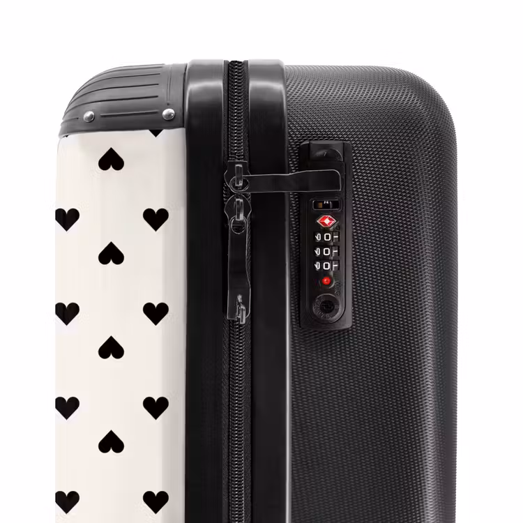 Valise - Coeurs de Saint Valentin en losange noir — 6