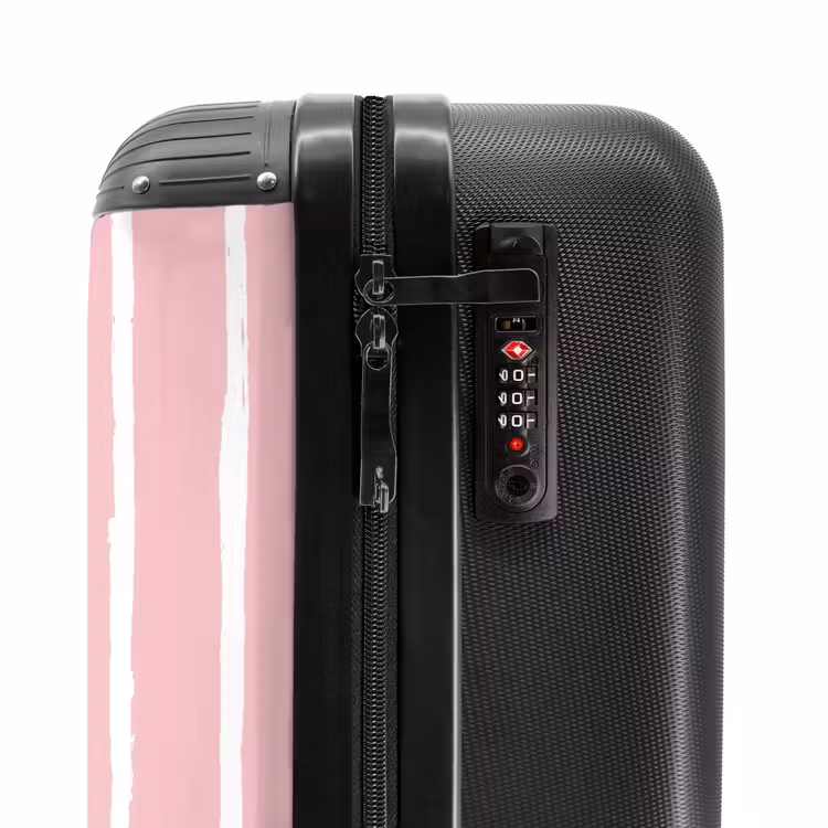 Valise -  Coups de pinceau blancs sur fond rose — 6