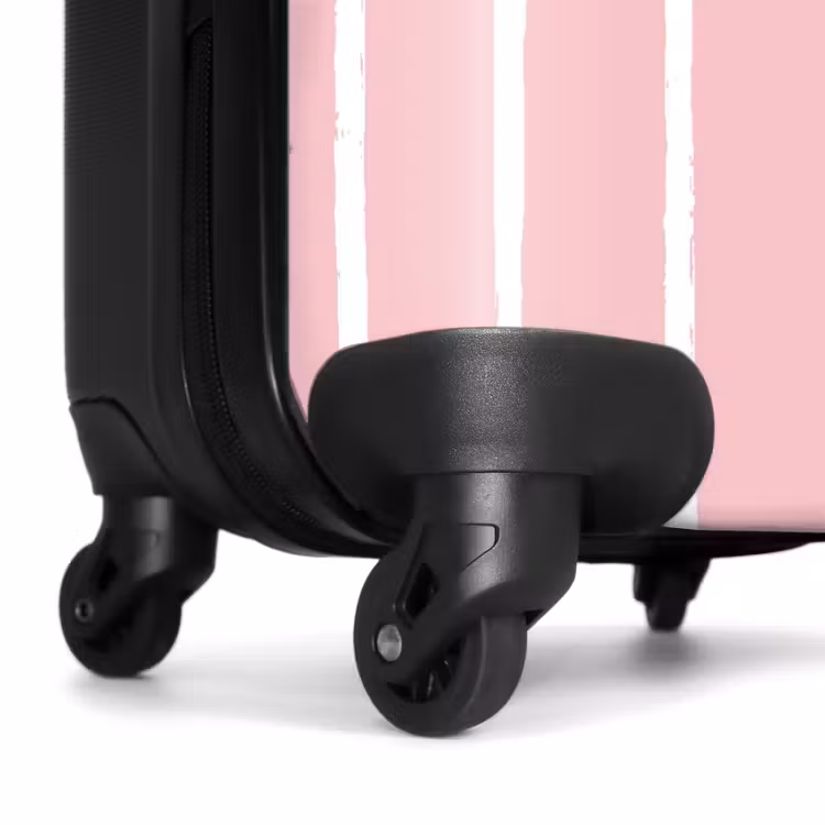 Valise -  Coups de pinceau blancs sur fond rose — 7