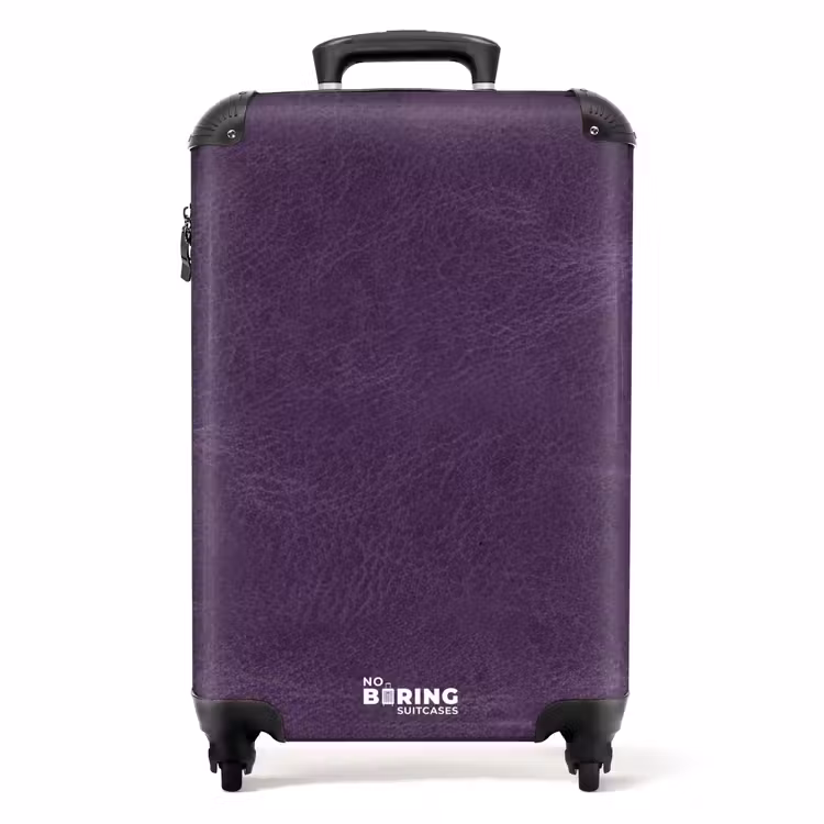 Valise - Cuir violet aubergine — 1