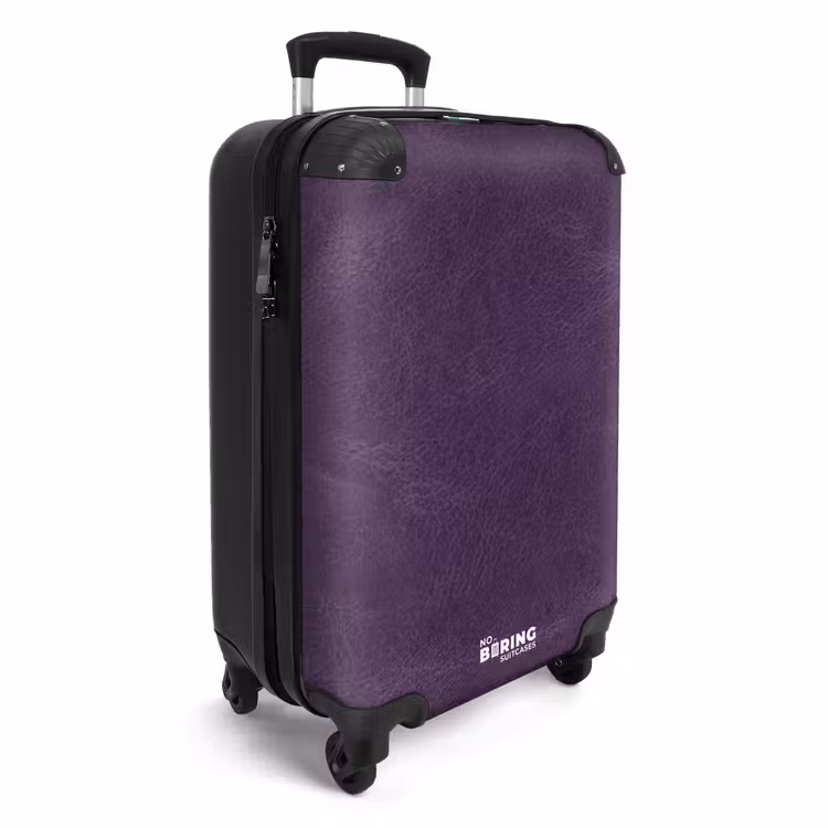 Valise - Cuir violet aubergine — 2