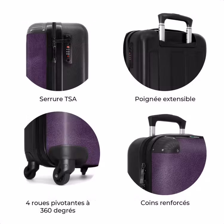 Valise - Cuir violet aubergine — 7