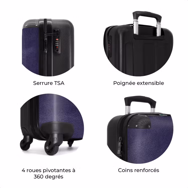 Valise - Cuir violet moyen — 7