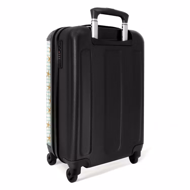 Valise - Étoile de mer avec motif à rayures bleu — 4