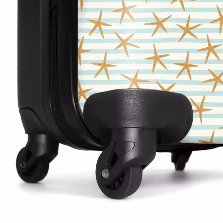 Valise - Étoile de mer avec motif à rayures bleu — 7