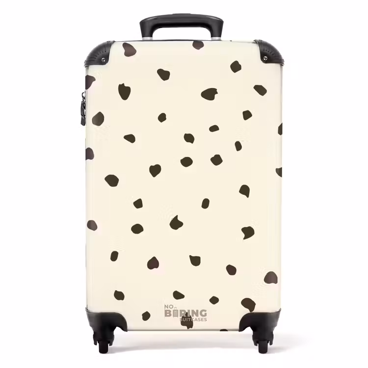 Valise - Fond crème clair avec des taches brunes — 1