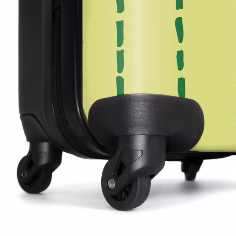 Valise - Fond vert citron avec bandes vertes foncées — 7