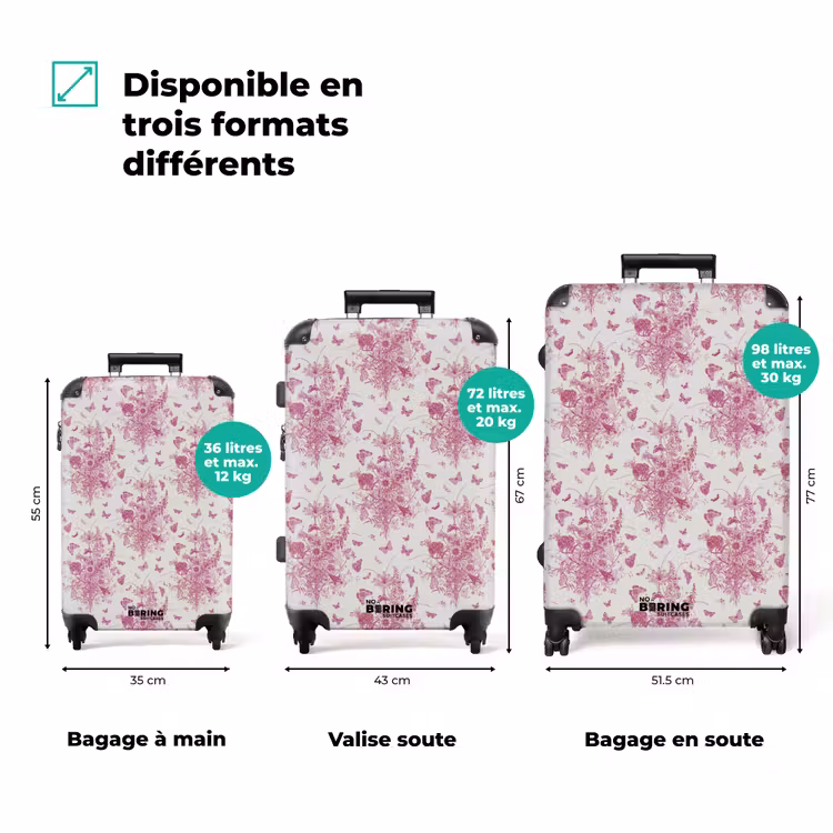 Valise - Bouquet classique rose — 3