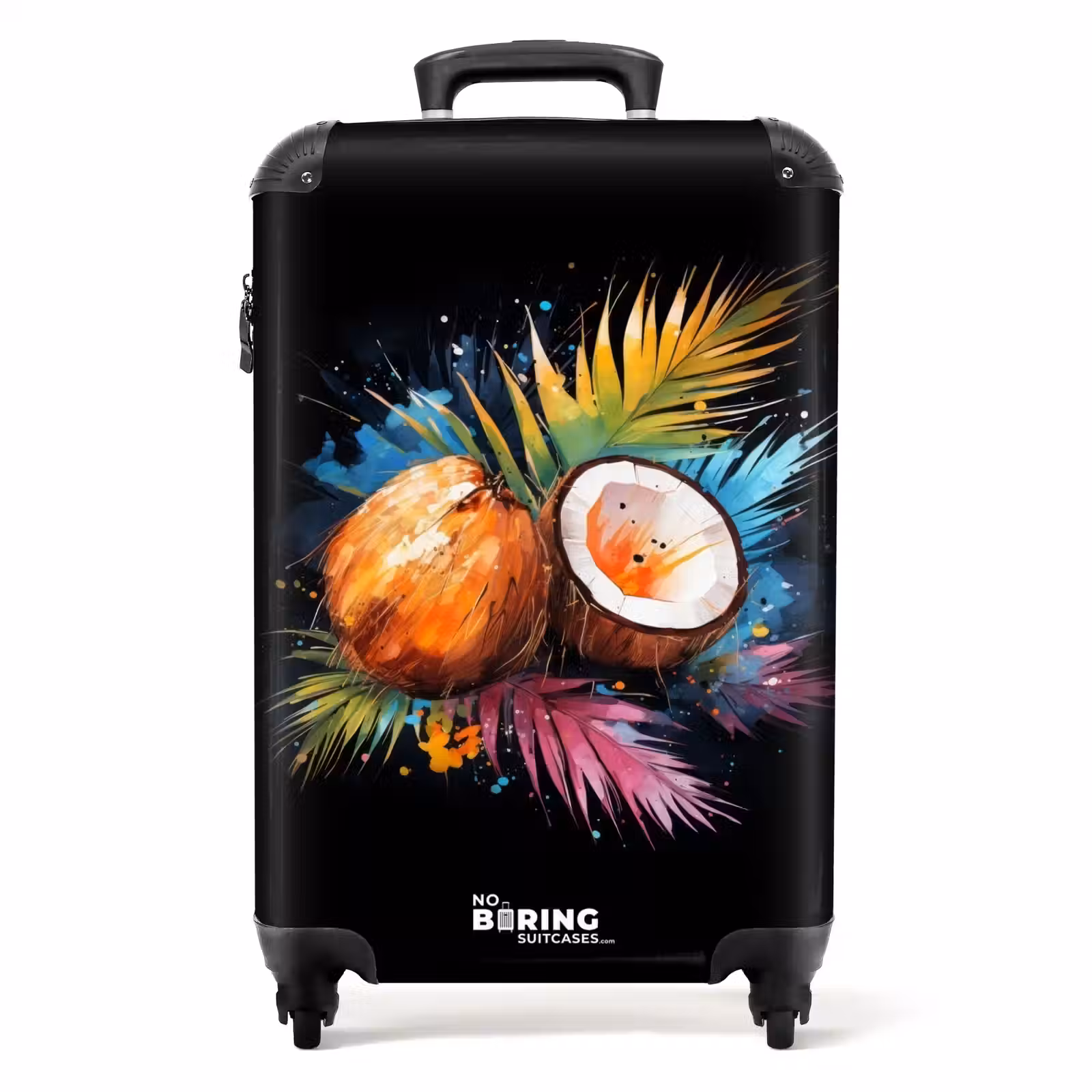 Valise - Art de rue des noix de coco et des feuilles colorées — 1
