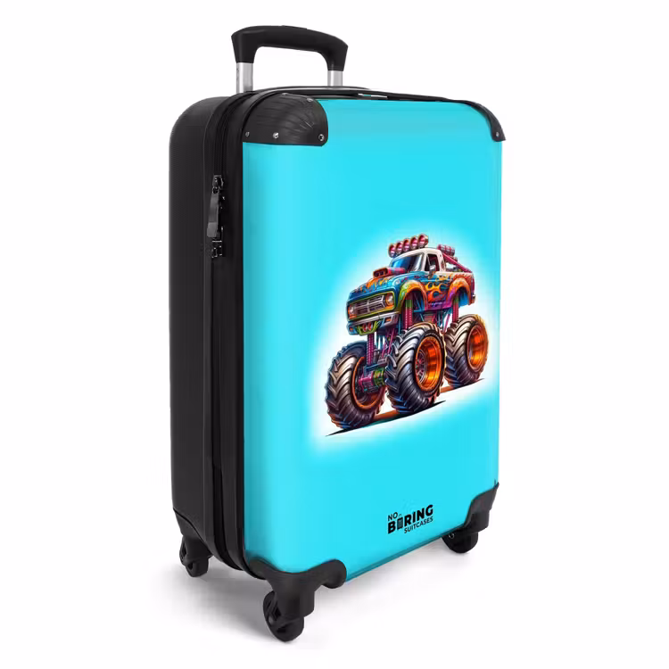 Valise - Camion monstre sur fond bleu clair — 2