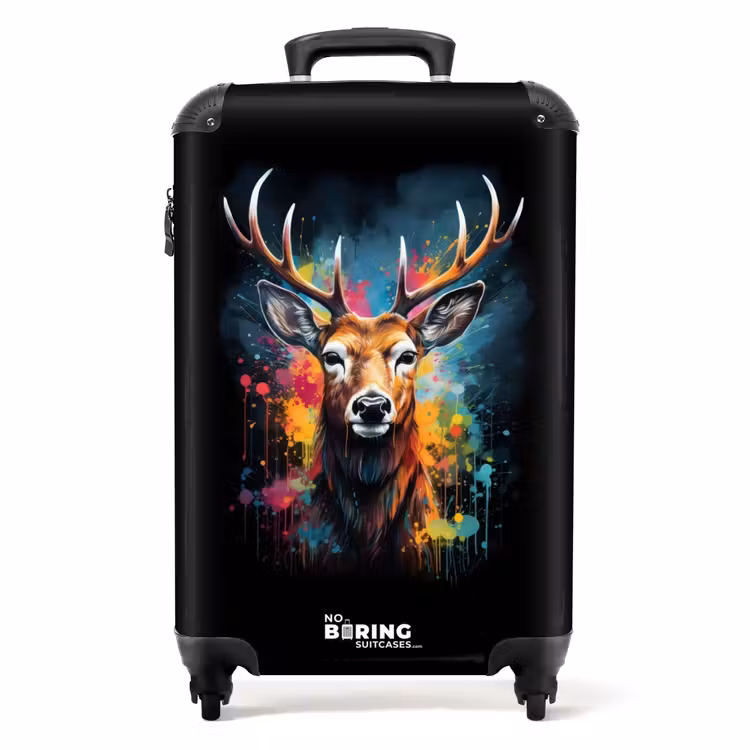 Valise -  Cerf avec bois entre les graffitis — 1