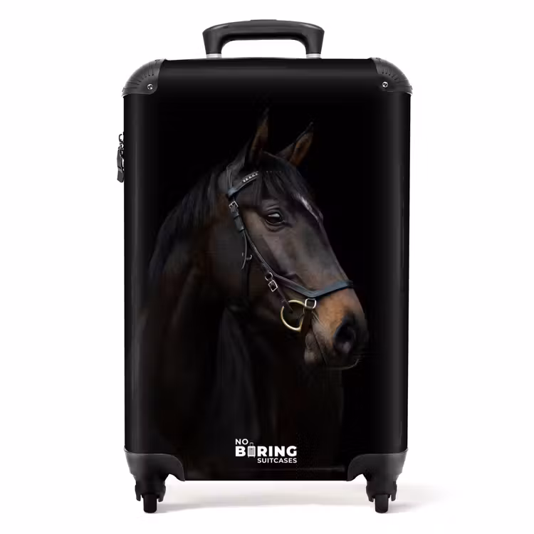 Valise - Cheval noir élégant — 1