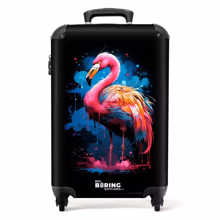 Valise - Flamant coloré pour une explosion de peinture — 1
