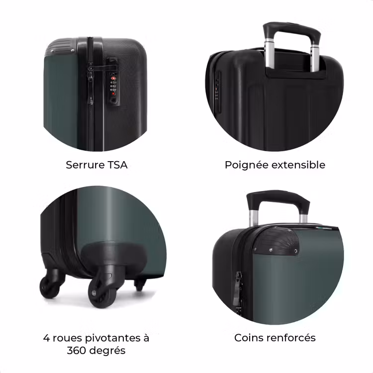 Valise - Teinte vert foncé profond — 7