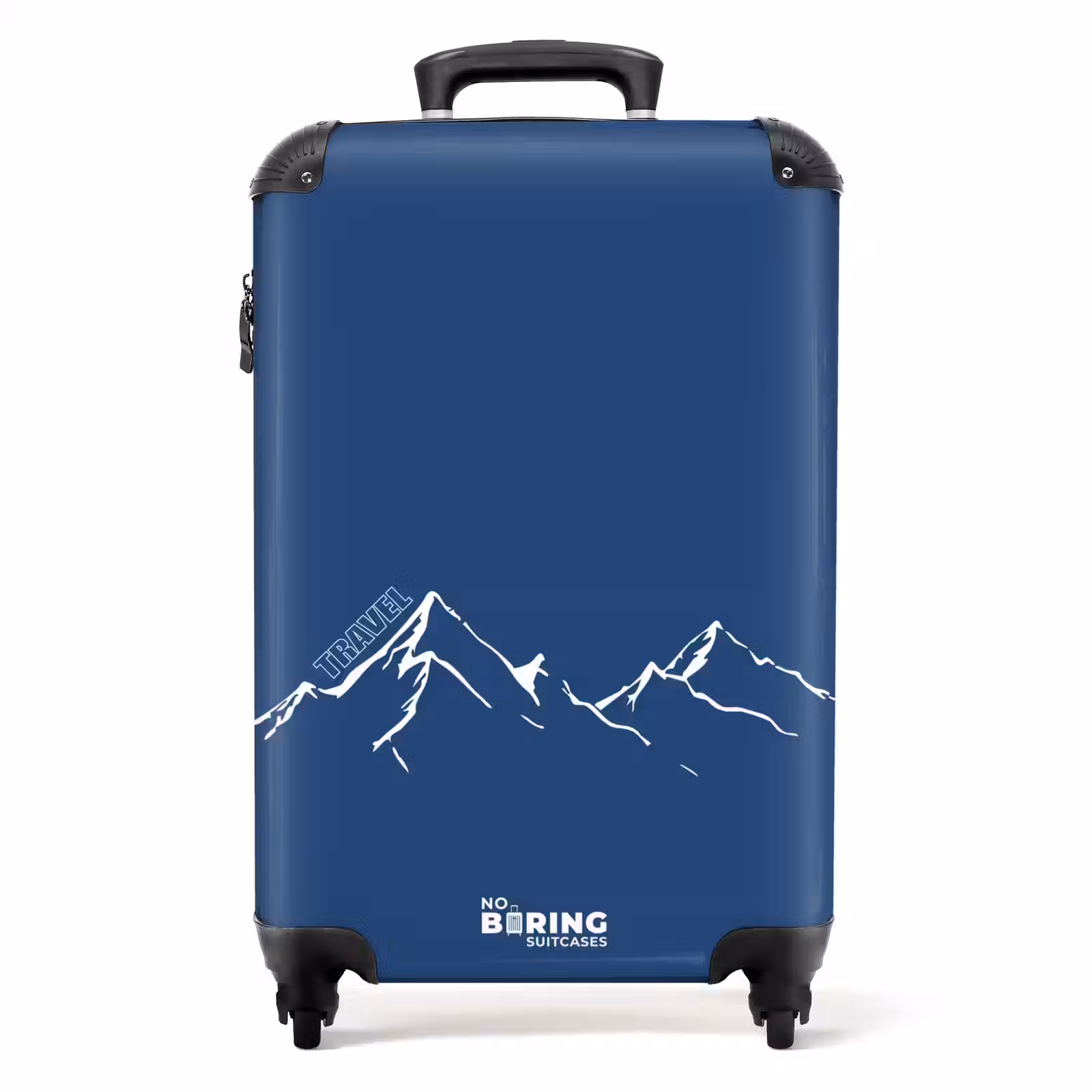 Valise - Fond bleu avec illustration d'une montagne blanche — 1